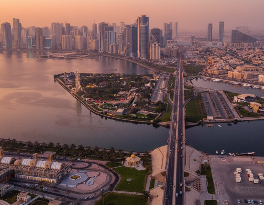 movers in sharjah - Sharjah - aerial view